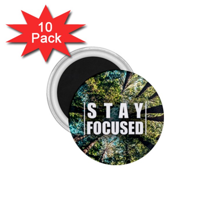 Stay Focused Focus Success Inspiration Motivational 1.75  Magnets (10 pack) 