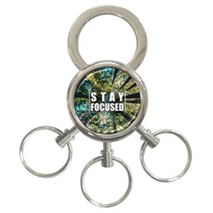 Stay Focused Focus Success Inspiration Motivational 3-ring Key Chain by Bangk1t