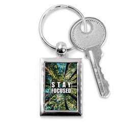 Stay Focused Focus Success Inspiration Motivational Key Chain (rectangle) by Bangk1t