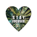 Stay Focused Focus Success Inspiration Motivational Heart Magnet Front