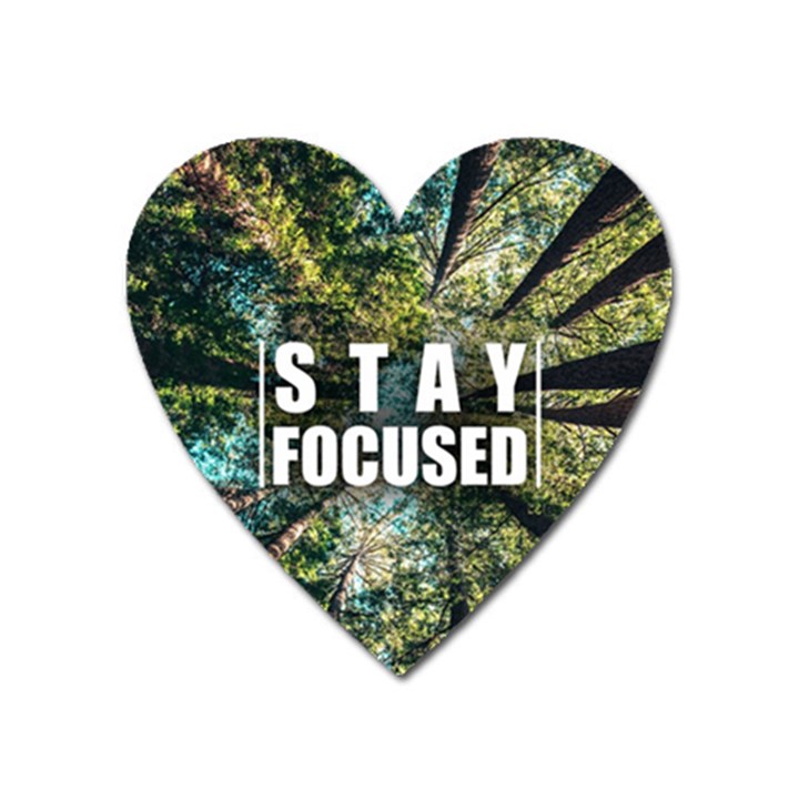 Stay Focused Focus Success Inspiration Motivational Heart Magnet