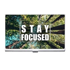 Stay Focused Focus Success Inspiration Motivational Business Card Holder by Bangk1t