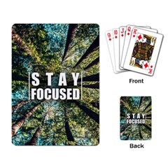 Stay Focused Focus Success Inspiration Motivational Playing Cards Single Design (rectangle) by Bangk1t