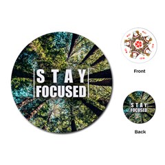 Stay Focused Focus Success Inspiration Motivational Playing Cards Single Design (round) by Bangk1t