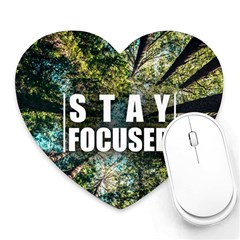 Stay Focused Focus Success Inspiration Motivational Heart Mousepad by Bangk1t