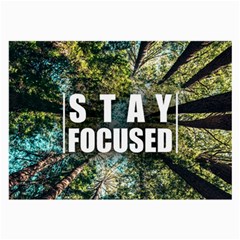 Stay Focused Focus Success Inspiration Motivational Large Glasses Cloth by Bangk1t