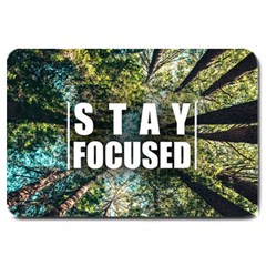 Stay Focused Focus Success Inspiration Motivational Large Doormat by Bangk1t