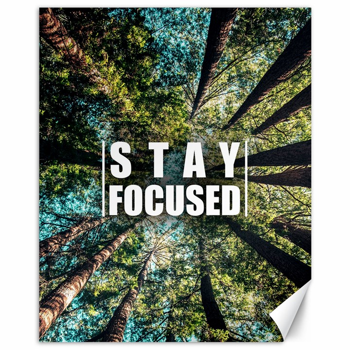 Stay Focused Focus Success Inspiration Motivational Canvas 11  x 14 