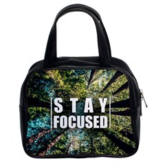 Stay Focused Focus Success Inspiration Motivational Classic Handbag (two Sides) by Bangk1t