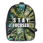 Stay Focused Focus Success Inspiration Motivational School Bag (XL) Front