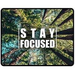 Stay Focused Focus Success Inspiration Motivational Two Sides Fleece Blanket (medium) by Bangk1t