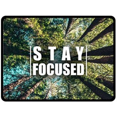 Stay Focused Focus Success Inspiration Motivational Two Sides Fleece Blanket (large) by Bangk1t