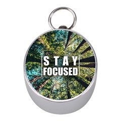 Stay Focused Focus Success Inspiration Motivational Mini Silver Compasses by Bangk1t