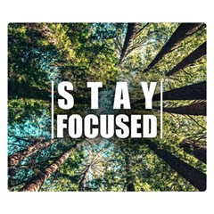 Stay Focused Focus Success Inspiration Motivational Two Sides Premium Plush Fleece Blanket (small) by Bangk1t