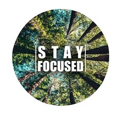 Stay Focused Focus Success Inspiration Motivational Mini Round Pill Box by Bangk1t