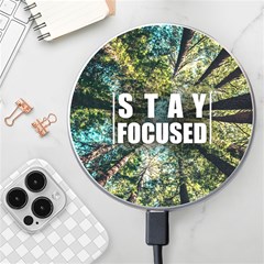 Stay Focused Focus Success Inspiration Motivational Wireless Fast Charger(white) by Bangk1t