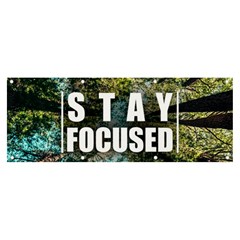 Stay Focused Focus Success Inspiration Motivational Banner And Sign 8  X 3  by Bangk1t