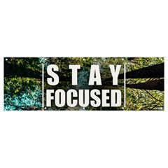 Stay Focused Focus Success Inspiration Motivational Banner And Sign 12  X 4  by Bangk1t