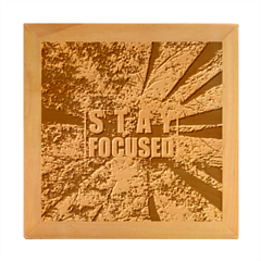 Stay Focused Focus Success Inspiration Motivational Wood Photo Frame Cube by Bangk1t