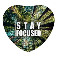 Stay Focused Focus Success Inspiration Motivational Heart Glass Fridge Magnet (4 Pack) by Bangk1t