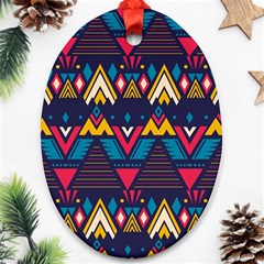 Pattern Colorful Aztec Ornament (oval)