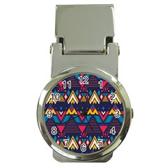 Pattern Colorful Aztec Money Clip Watches by Ravend