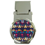 Pattern Colorful Aztec Money Clip Watches Front