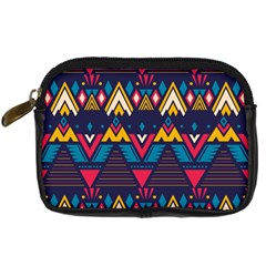 Pattern Colorful Aztec Digital Camera Leather Case by Ravend