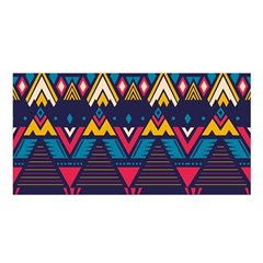 Pattern Colorful Aztec Satin Shawl 45  X 80  by Ravend