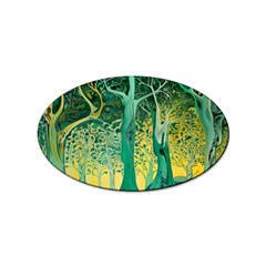 Nature Trees Forest Mystical Forest Jungle Sticker Oval (100 Pack) by Ravend