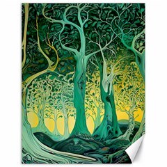 Nature Trees Forest Mystical Forest Jungle Canvas 18  X 24  by Ravend