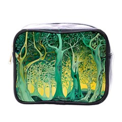 Nature Trees Forest Mystical Forest Jungle Mini Toiletries Bag (one Side) by Ravend