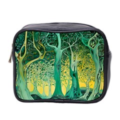 Nature Trees Forest Mystical Forest Jungle Mini Toiletries Bag (two Sides) by Ravend