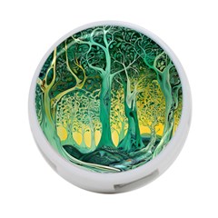 Nature Trees Forest Mystical Forest Jungle 4-port Usb Hub (one Side) by Ravend