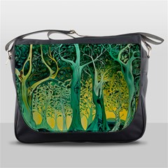 Nature Trees Forest Mystical Forest Jungle Messenger Bag by Ravend