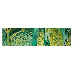 Nature Trees Forest Mystical Forest Jungle Oblong Satin Scarf (16  X 60 ) by Ravend