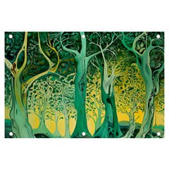 Nature Trees Forest Mystical Forest Jungle Banner And Sign 6  X 4  by Ravend