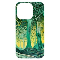 Nature Trees Forest Mystical Forest Jungle Iphone 14 Pro Black Uv Print Case by Ravend