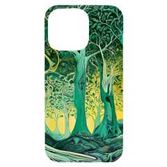 Nature Trees Forest Mystical Forest Jungle Iphone 14 Pro Max Black Uv Print Case by Ravend