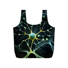 Ai Generated Neuron Network Connection Full Print Recycle Bag (s) by Ravend