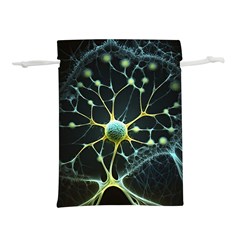 Ai Generated Neuron Network Connection Lightweight Drawstring Pouch (s) by Ravend