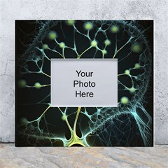 Ai Generated Neuron Network Connection White Wall Photo Frame 5  X 7  by Ravend