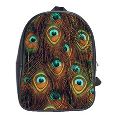 Peacock Feathers School Bag (large) by Ravend