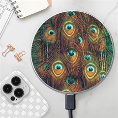 Peacock Feathers Wireless Fast Charger(White)