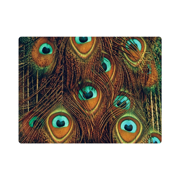 Peacock Feathers Premium Plush Fleece Blanket (Mini)