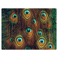 Peacock Feathers Premium Plush Fleece Blanket (Extra Small)