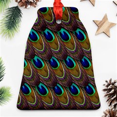 Peacock-feathers-bird-plumage Ornament (bell) by Ravend