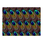 Peacock-feathers-bird-plumage Two Sides Premium Plush Fleece Blanket (Mini) 35 x27  Blanket Back