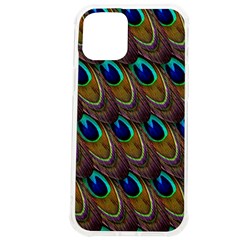 Peacock-feathers-bird-plumage Iphone 12 Pro Max Tpu Uv Print Case by Ravend