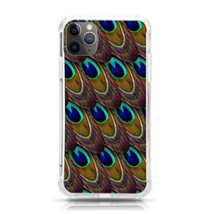 Peacock-feathers-bird-plumage Iphone 11 Pro Max 6 5 Inch Tpu Uv Print Case by Ravend